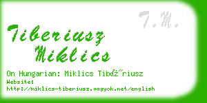 tiberiusz miklics business card